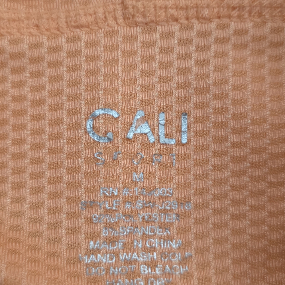 🍁CALI Sport Coral Mesh Zip Up Hoodie M Lightweight Athletic Jacket Breathable - Picture 5 of 7
